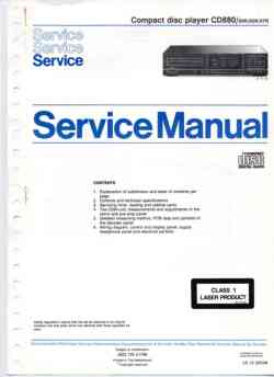 Philips cd-880 service manual PDF